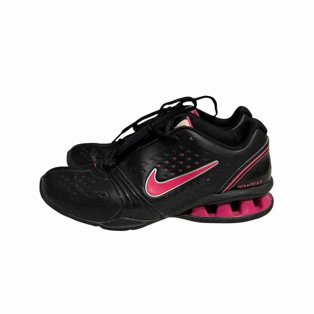 Nike Reax Rockstar Black Pink Women's Athletic Walking Shoes Sneakers Size 7.5